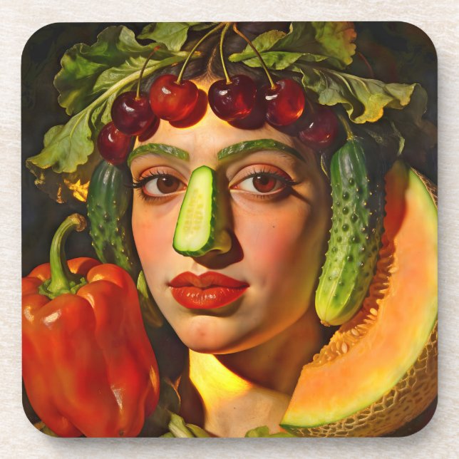 Porta-copo Fruits of Expression – A Surreal Portrait (Frente)
