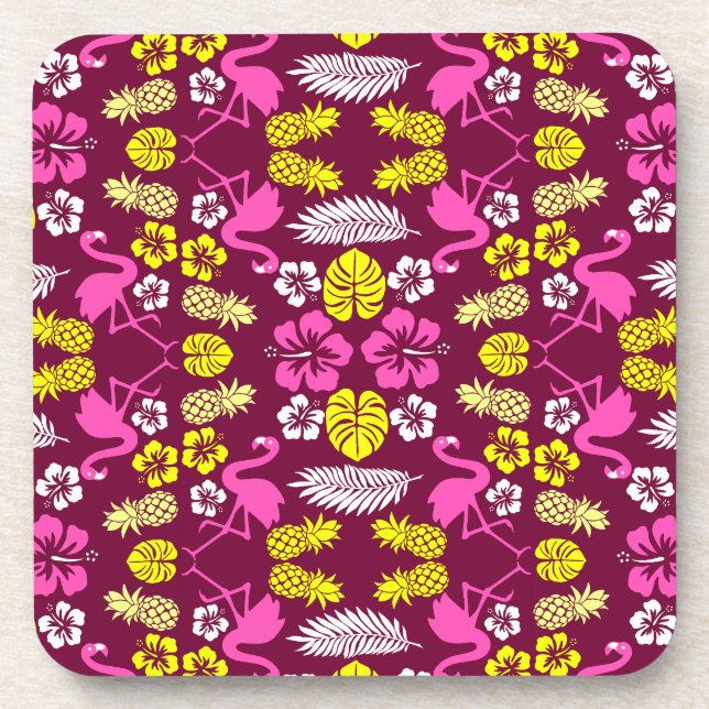 Porta-copo Fruta Tropical Floral Padrão (Frente)