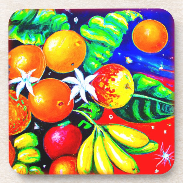 Porta-copo Frutas estonteantes do céu estrelado. Comprar Agor (Frente)