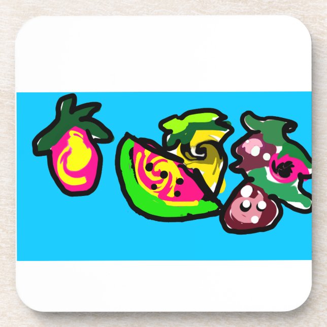 Porta-copo Frutas são divertidas  (Frente)