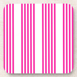Porta-copo Fuchsia e padrão de cinco faixas brancas