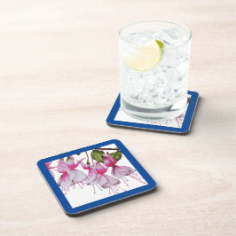 Porta-copo "Fuchsias Festivas" num conjunto de Portas copos