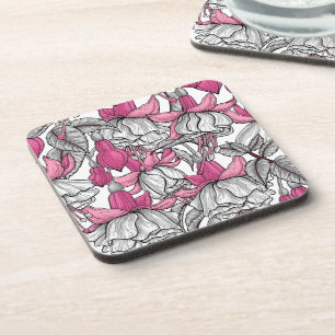 Porta-copo Fúcsia em branco e rosa