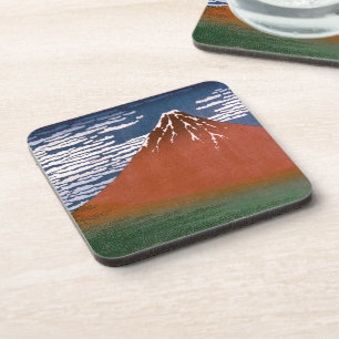 Porta-copo Fuji Vermelha, Vulcão Aka Fujiyama Katsushika Hoku