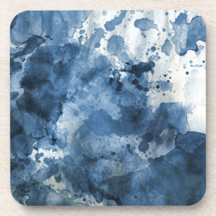 Porta-copo Fundo azul abstrato da aguarela