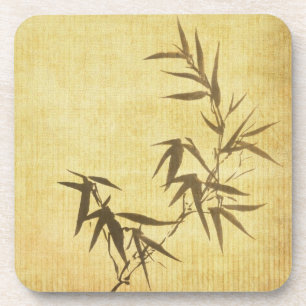 Porta-copo Fundo de papel de bambu manchado Grunge