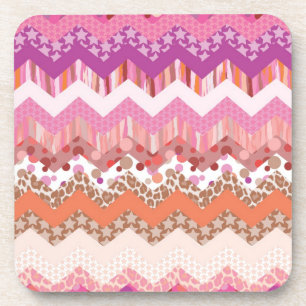 Porta-copo Fundo de ziguezague rosa