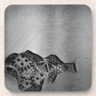 Porta-copo Fundo do metal com dano mecânico