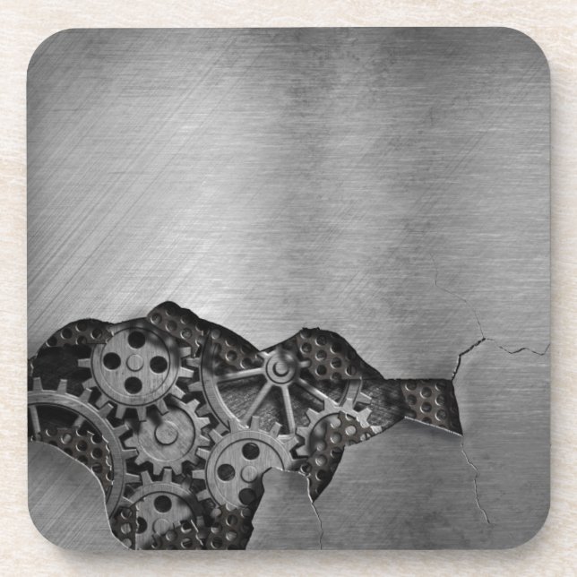 Porta-copo Fundo do metal com dano mecânico (Frente)