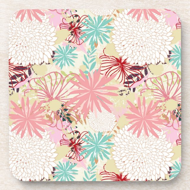 Porta-copo Fundo floral 4 (Frente)