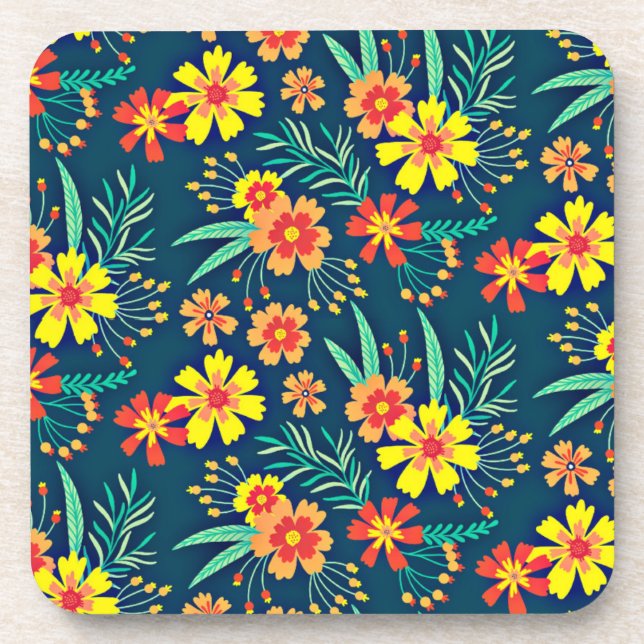 Porta-copo Fundo Floral Belo Design-46566 (Frente)