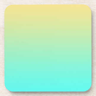 Porta-copo Fundo Gradiente Pastel Turquesa Amarelo