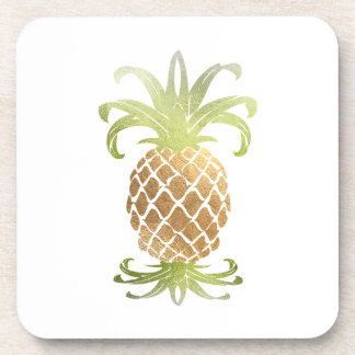 Porta-copo Fundo PixDezines Faux Dourado Pineapple/DIY