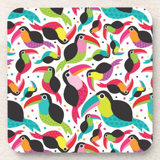 Porta-copo fundo toucan exótico do pássaro de Brasil (Frente)