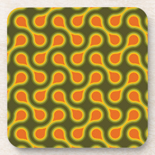 Porta-copo Funky 1970s Círculo Gráfico Metaball Barbell Green