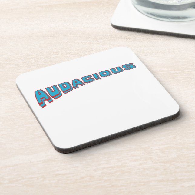 Porta-copo Funky Blue/Red Vocabulary-Audacious Retro Style (Left Side)