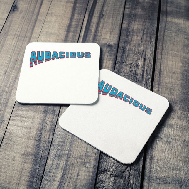 Porta-copo Funky Blue/Red Vocabulary-Audacious Retro Style (Criador carregado)