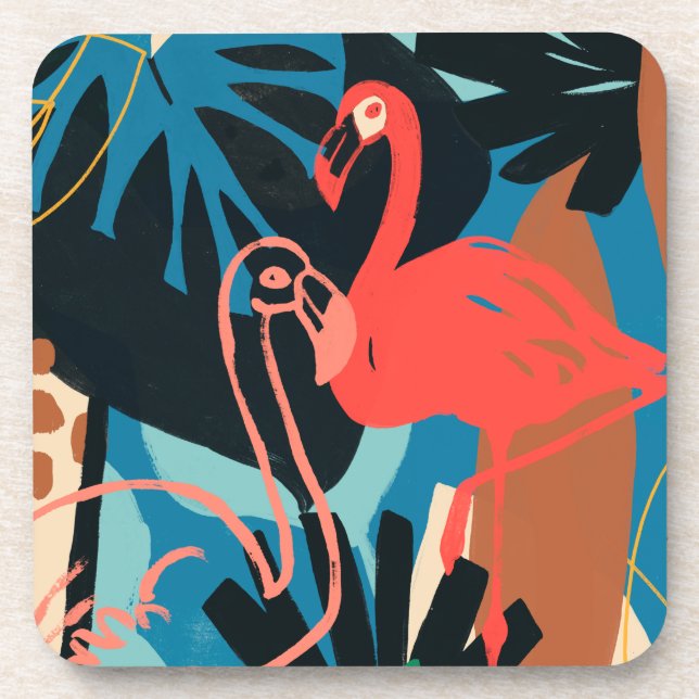 Porta-copo Funky Flamingo (Frente)