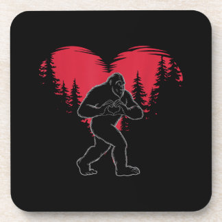 Porta-copo Funny Bigfoot in Love Heart Happy Valentine's Day