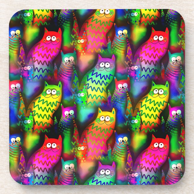 Porta-copo Funny Cats Pattern-54578 (Frente)