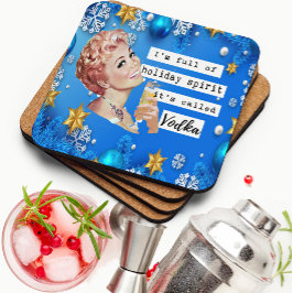 Porta-copo Funny Christmas Coaster Retro Best Friend Spirit