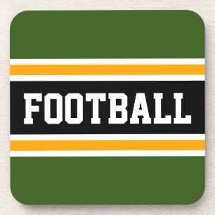 Porta-copo FUTEBOL Listras Pretas Laranja Verde Atlética Negr