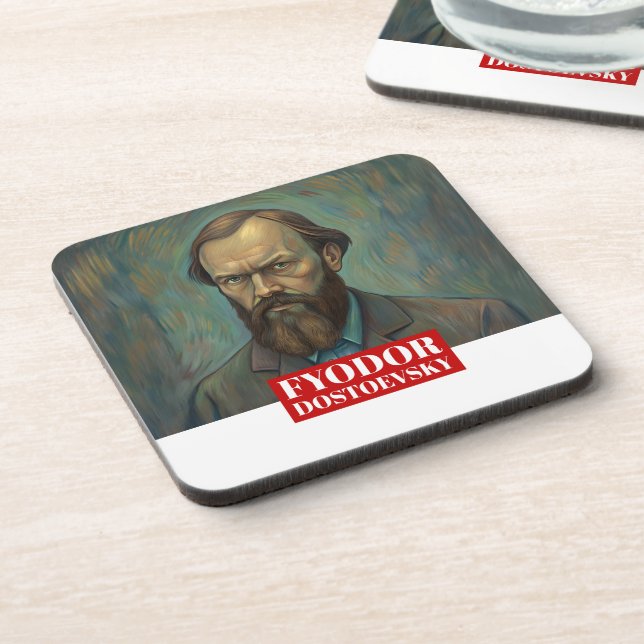 Porta-copo Fyodor Dostoevsky cita escritores russos (Left Side)