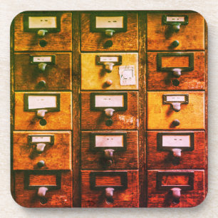 Porta-copo Gabinete de madeira do catálogo de bibliotecas de