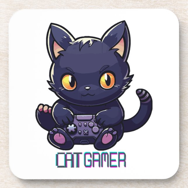 Porta-copo Gamer de Gato (Frente)