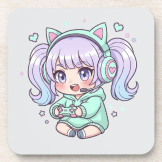 Porta-copo Gamer Girl entusiasmada