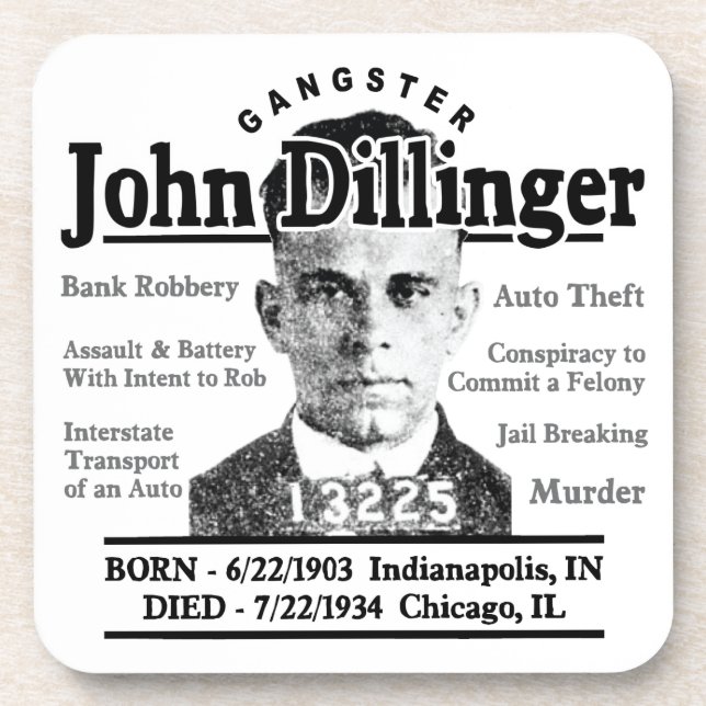 Porta-copo Gangster John Dillinger (Frente)