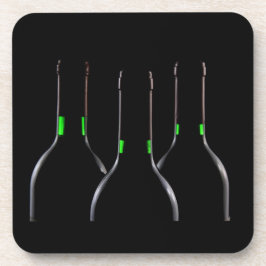 Porta-copo Garrafas de vinho Pretas Plástico