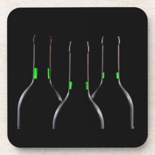 Porta-copo Garrafas de vinho Pretas Plástico