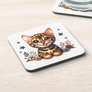 Porta-copo Gato Bengala Bonito Gato Gpresente Gatinho Gatinho