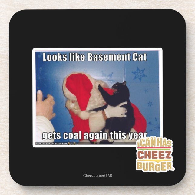 Porta-copo Gato de Base recebe carvão (Frente)