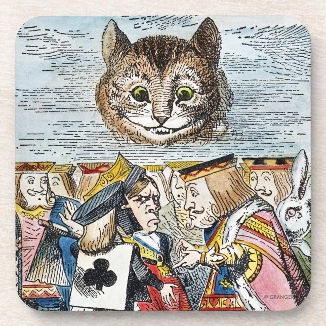 Porta-copo Gato de Cheshire, 1865 (Frente)