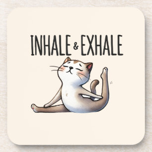 Porta-copo Gato de ioga - Inalar e Exalar