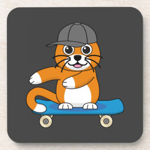 Porta-copo Gato de Laranja Cachorro em Cartoon