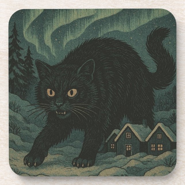 Porta-copo Gato de Natal Yule islandês (Frente)