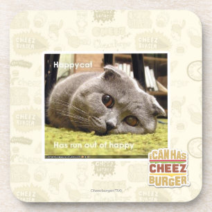 Porta-copo Gato feliz, fora de feliz