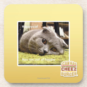 Porta-copo Gato feliz, fora de feliz
