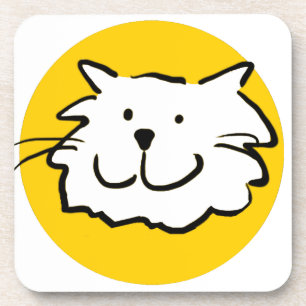 Porta-copo Gato Feliz Sorridente. Tema Gatos