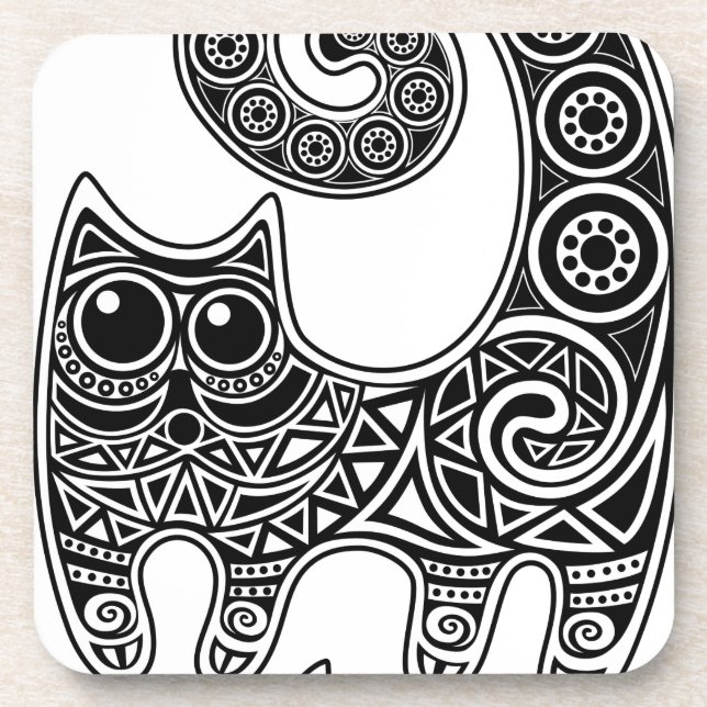 Porta-copo Gato Floral (Frente)