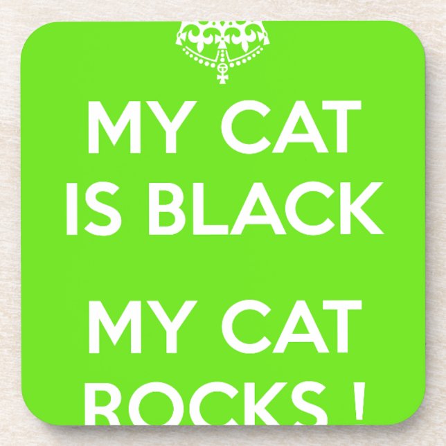 Porta-copo Gato negro rocha (Frente)