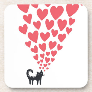 Porta-copo Gato no amor