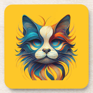 Porta-copo Gato Patriótico Vermelho Branco e Azul
