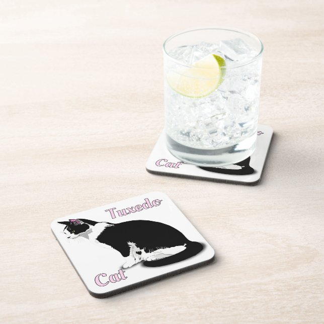 Porta-copo Gato Persa Preto e Branco Personalizado (Lado Direito)