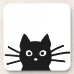 Porta-copo Gato Preto Curioso com Suspiros Longos| Gatinho Le<br><div class="desc">Curioso gato preto está te observando. Engraçado conjunto de caldeiras. O gato vai derrubar seu copo da mesa no chão, eventualmente, mas primeiro proteger sua superfície com uma porta copos de cortiça não derretida. Este conjunto engraçado de caldeiras pretas faz um legal presente para amantes de gatinhos. Proteja seus móveis...</div>