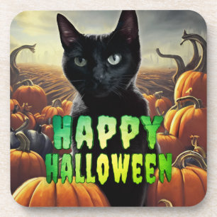 Porta-copo Gato Preto e Pumpkins