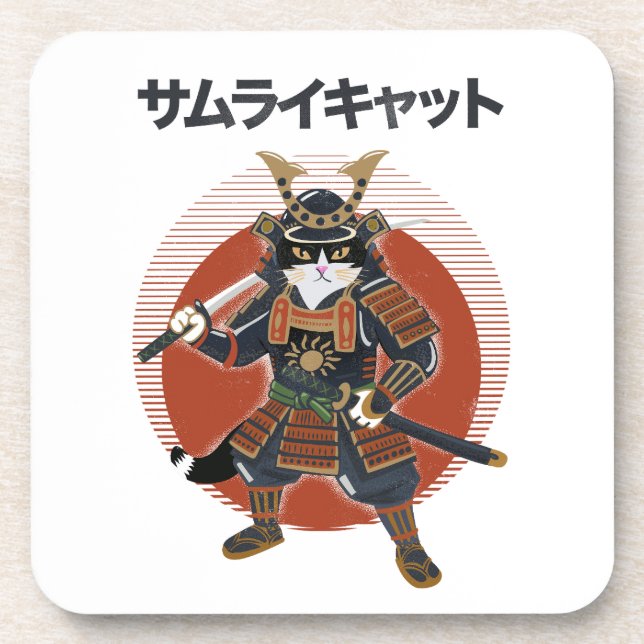 Porta-copo Gato Samurai (Frente)